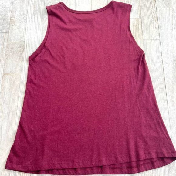 𝅺For The Republic Fancy Graphic‎ Beaded Tank | Burgundy Size S - Picture 6 of 8